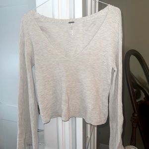 Free People Long Sleeve Crop Top